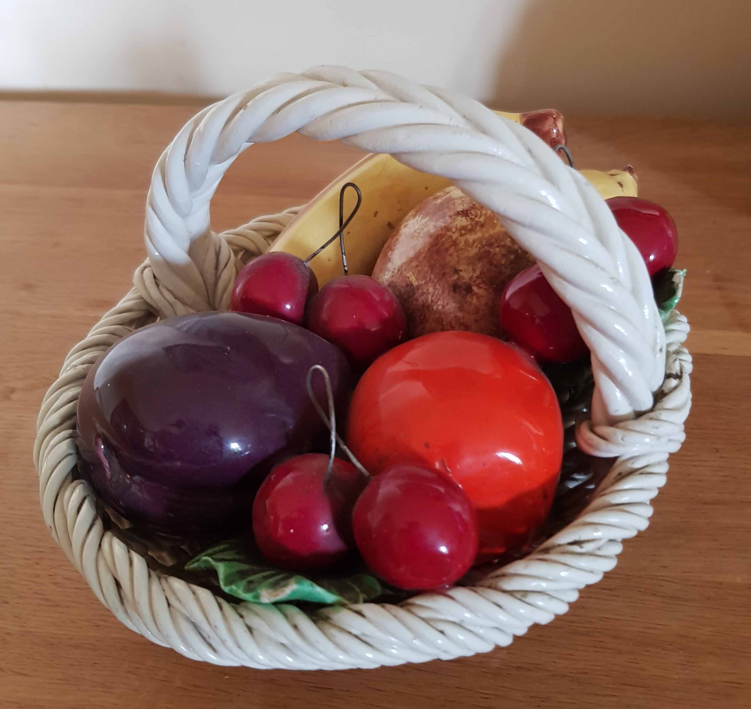 Vintage Ceramic Fruit Basket