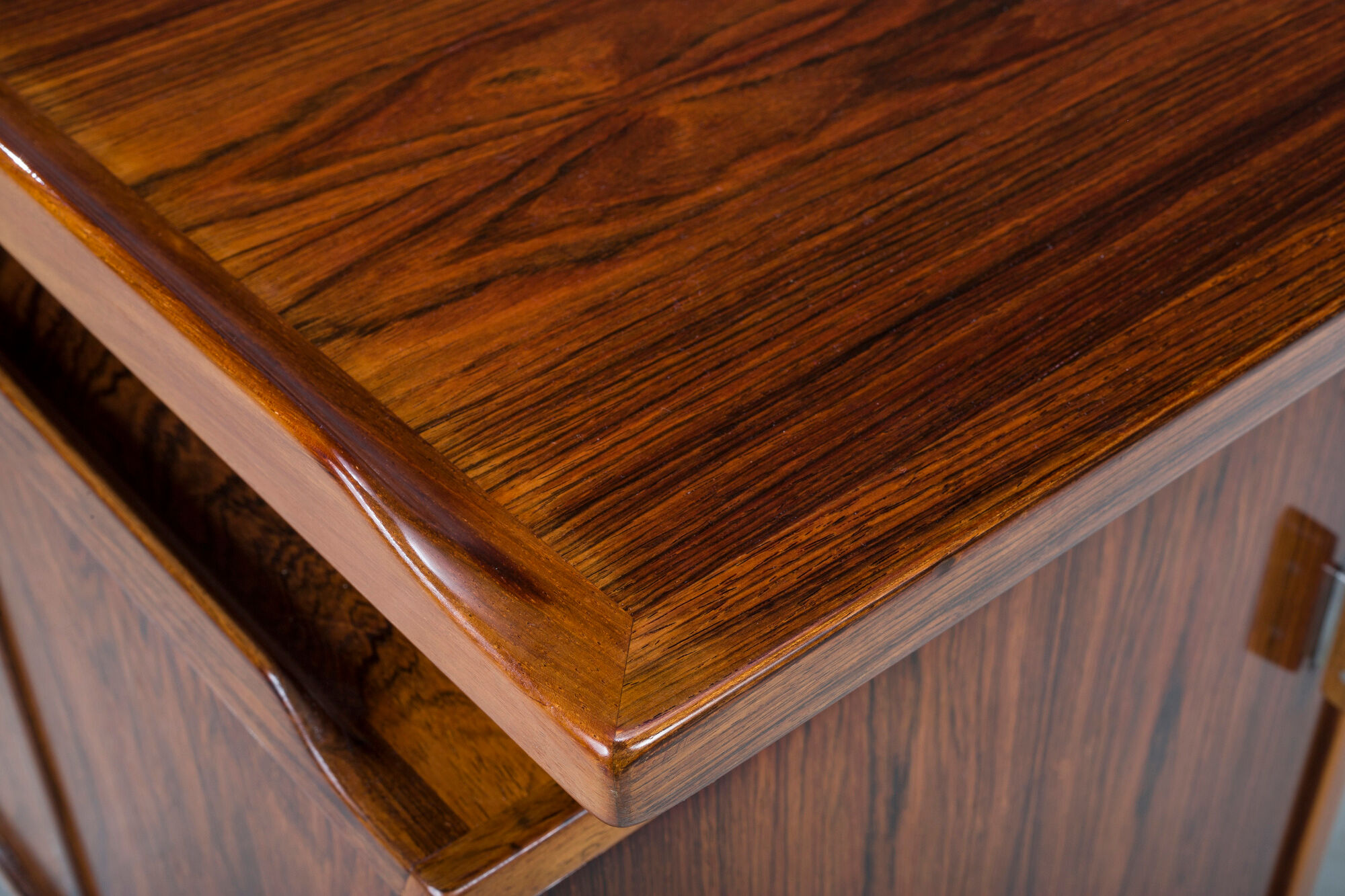 Executive Desk with Sideboard in Rosewood by Arne Vodder for Sibast Møbelfabrik, Denmark, 1950s