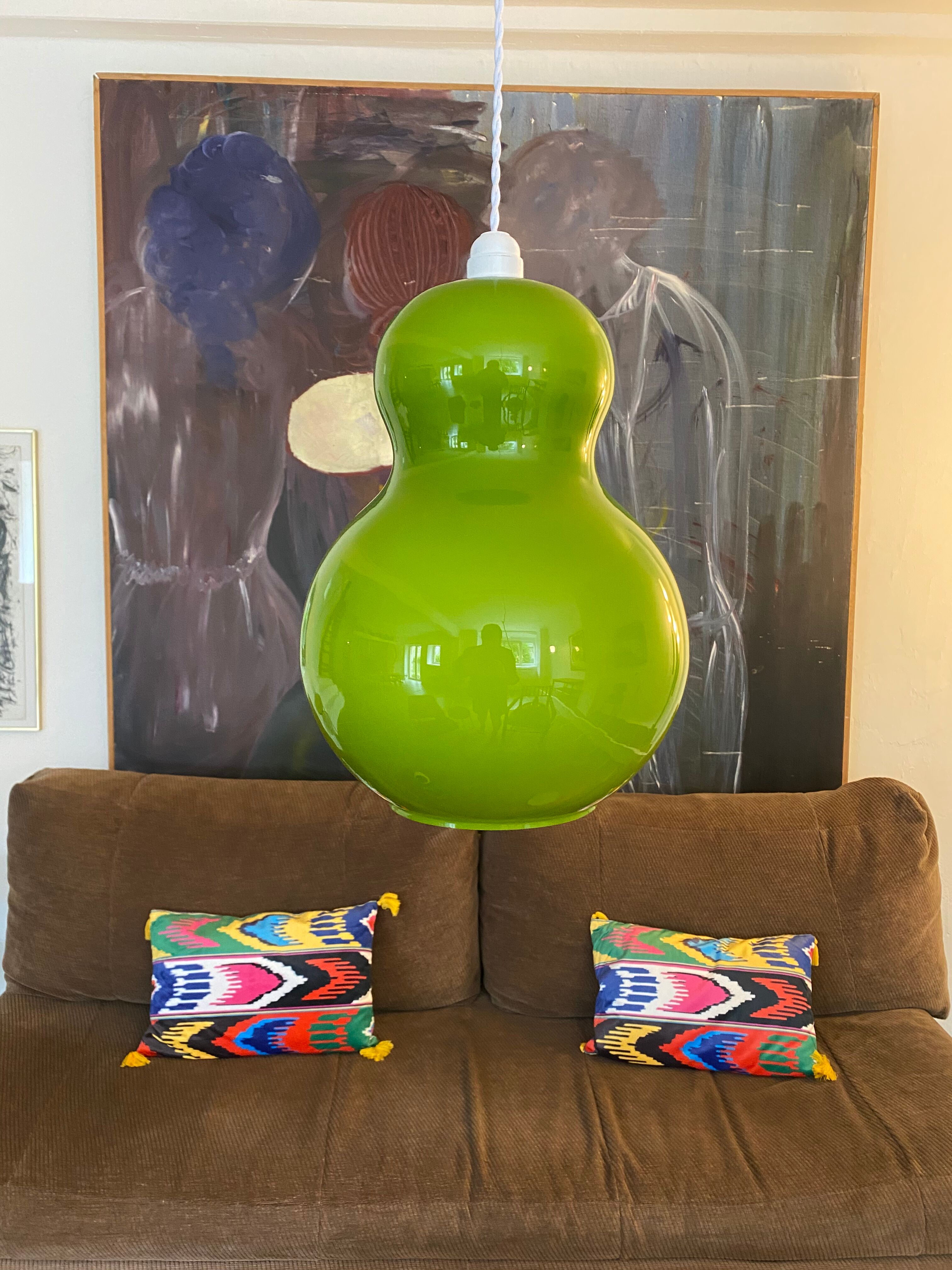 Vintage opaline suspension