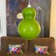 Vintage opaline suspension