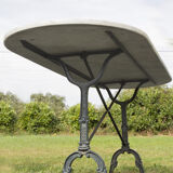 Marble bistro table and cast iron Godin