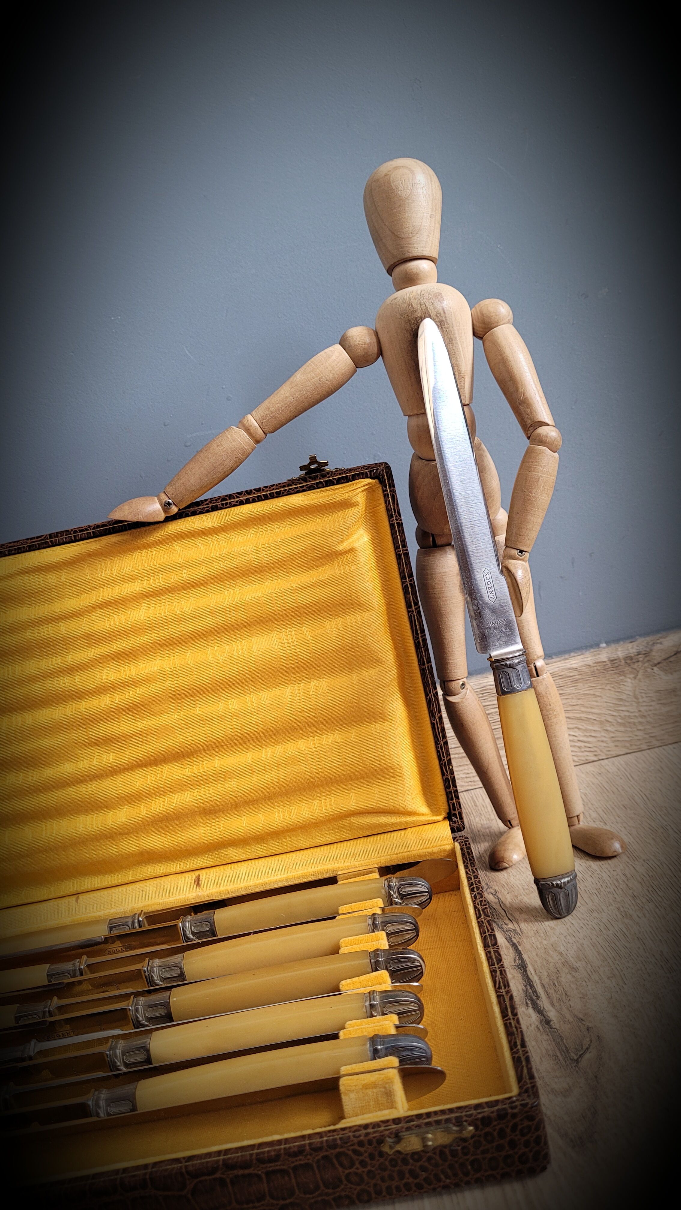 Box 12 horn knives Nogent