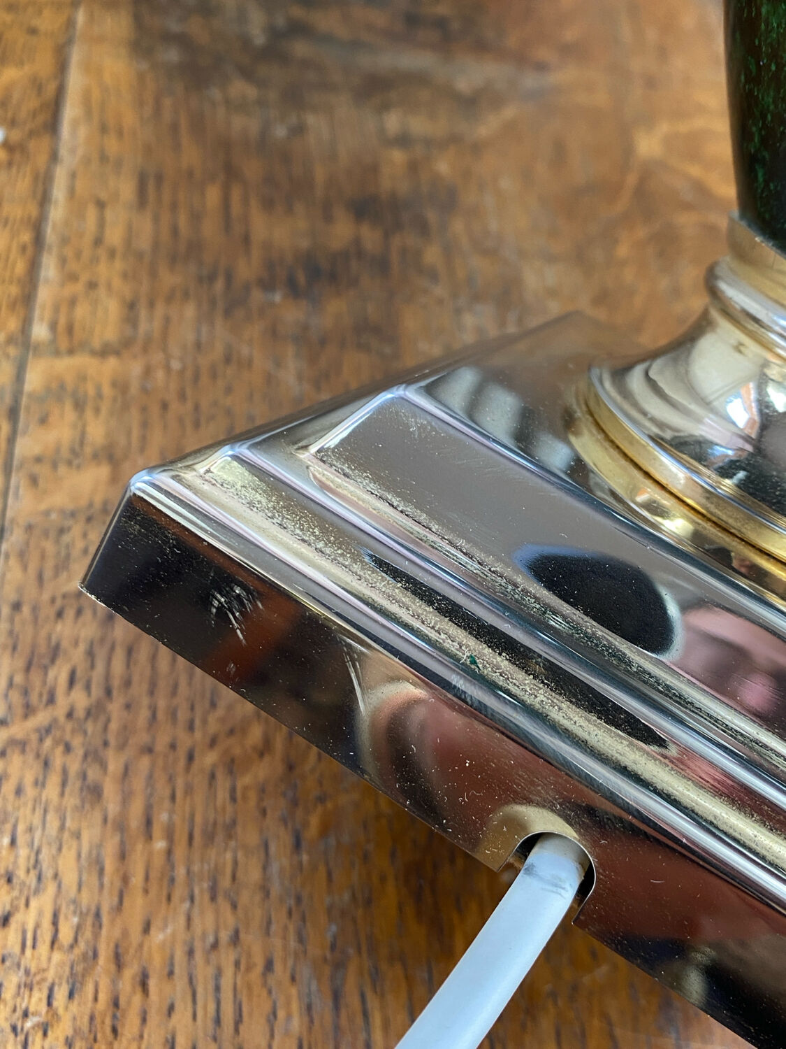 Ceramic and brass lamp Schuytener