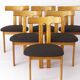 Set of 6 Danish 'T' shaped chairs – 1960s Mid-Century Modern Design