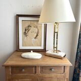 Lampe de table en laiton et marbre