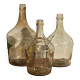Demijohns anciens de couleur marron (vers 1920). Ensemble 3 pièces #13
