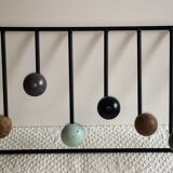 Wall hook 8 balls in vintage metal 70