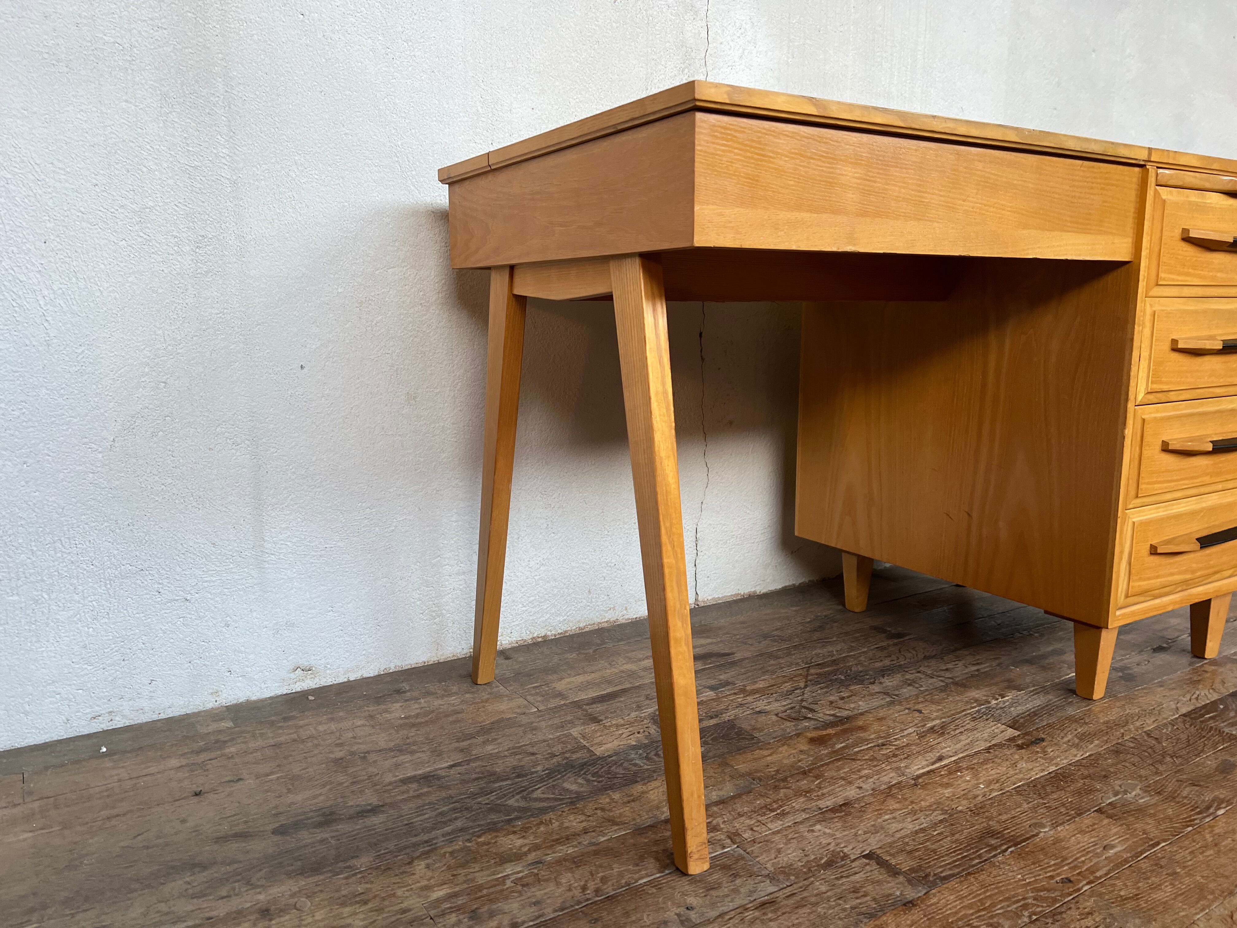 Vintage scandinavian office 1950 made in swiss compass feet