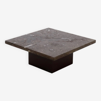Rare table basse en pierre fossile par Metaform 1970