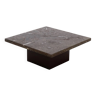 Rare table basse en pierre fossile par Metaform 1970