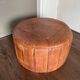 Leather pouf