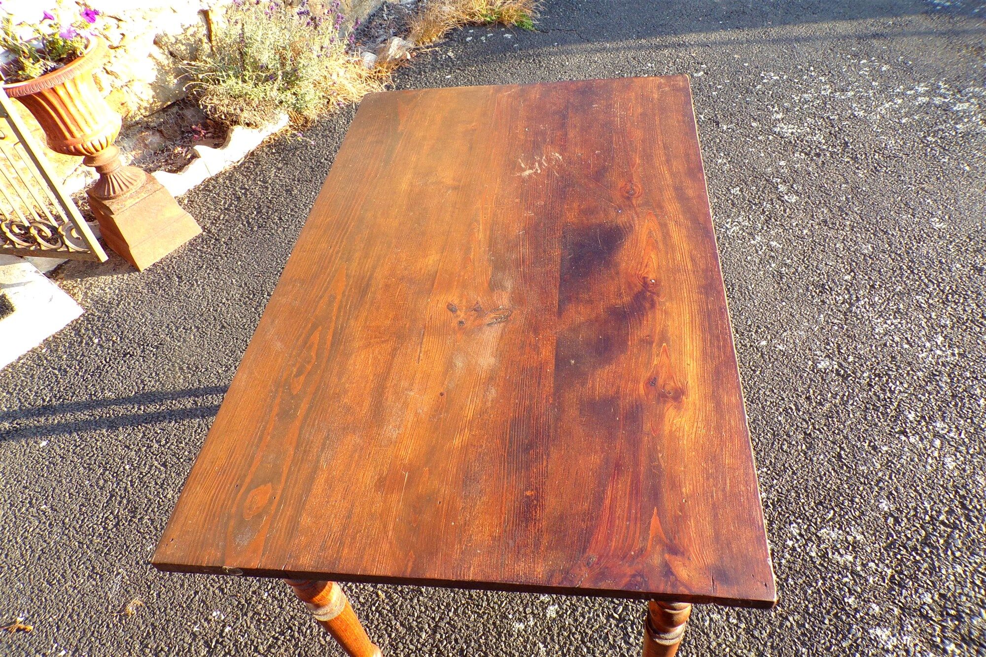 Small farm table with drawer