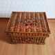 Ancient wicker, rattan and bamboo chest
