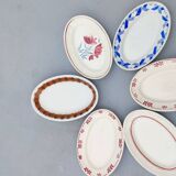 Set of 6 old earthenware dishes