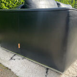 High-quality black leather Durlet sofa