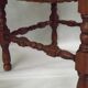 Antique French Turned Wooden Bobbin Chair with Rush Seat