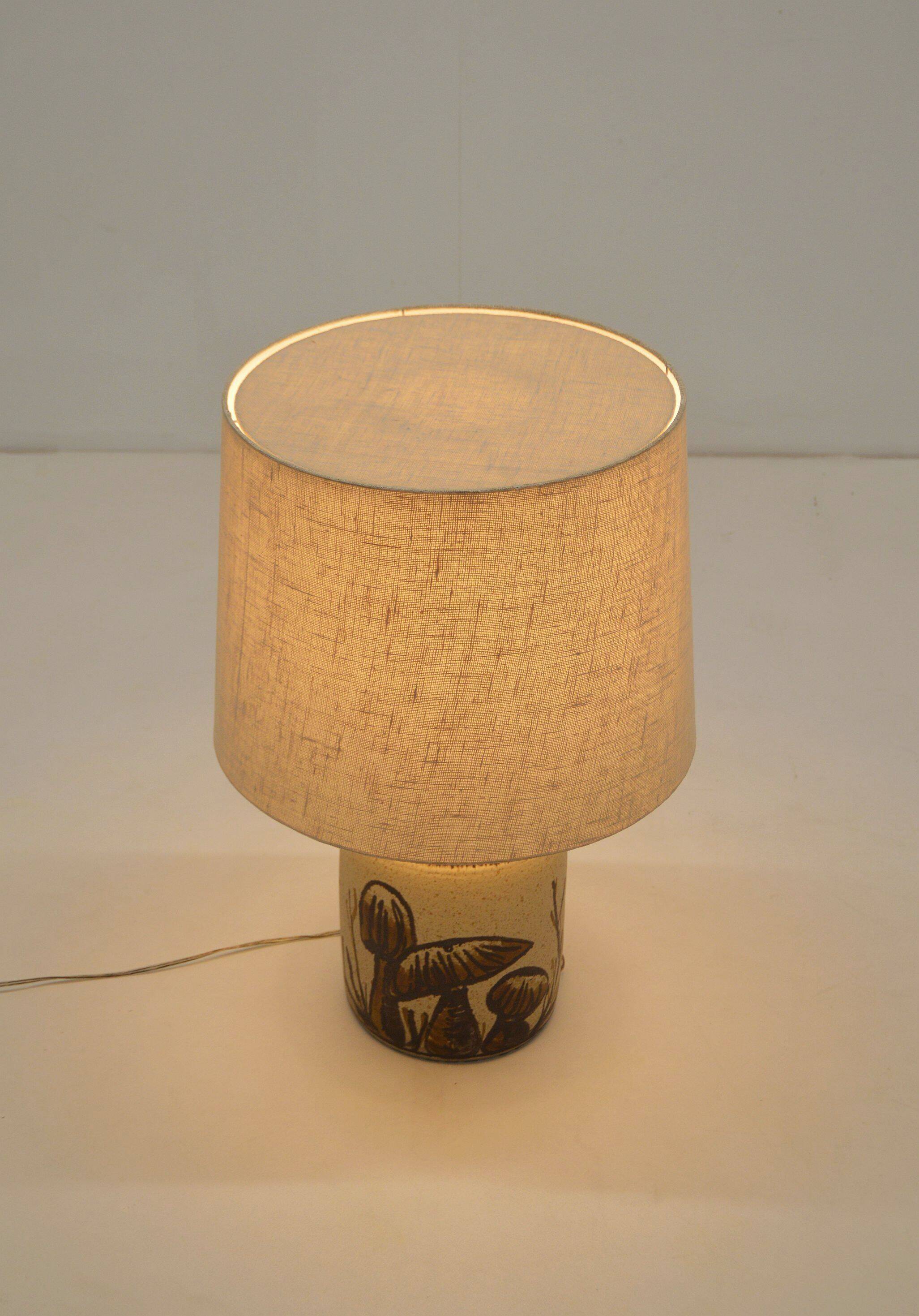 Rare Danish ceramic lamp designed by Bente Jessen, 1970s