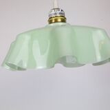 Mint green glass pendant lamp, vintage