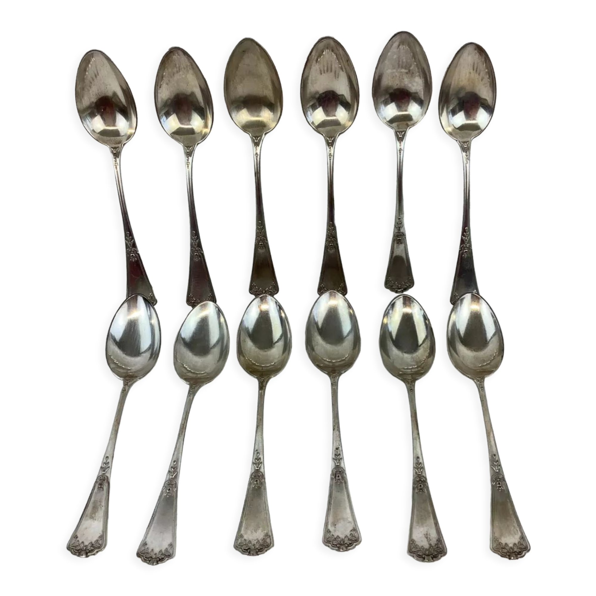 12 old spoons, Stark800 silver