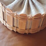 70s suspension in rattan and Scandinavian style fabrics