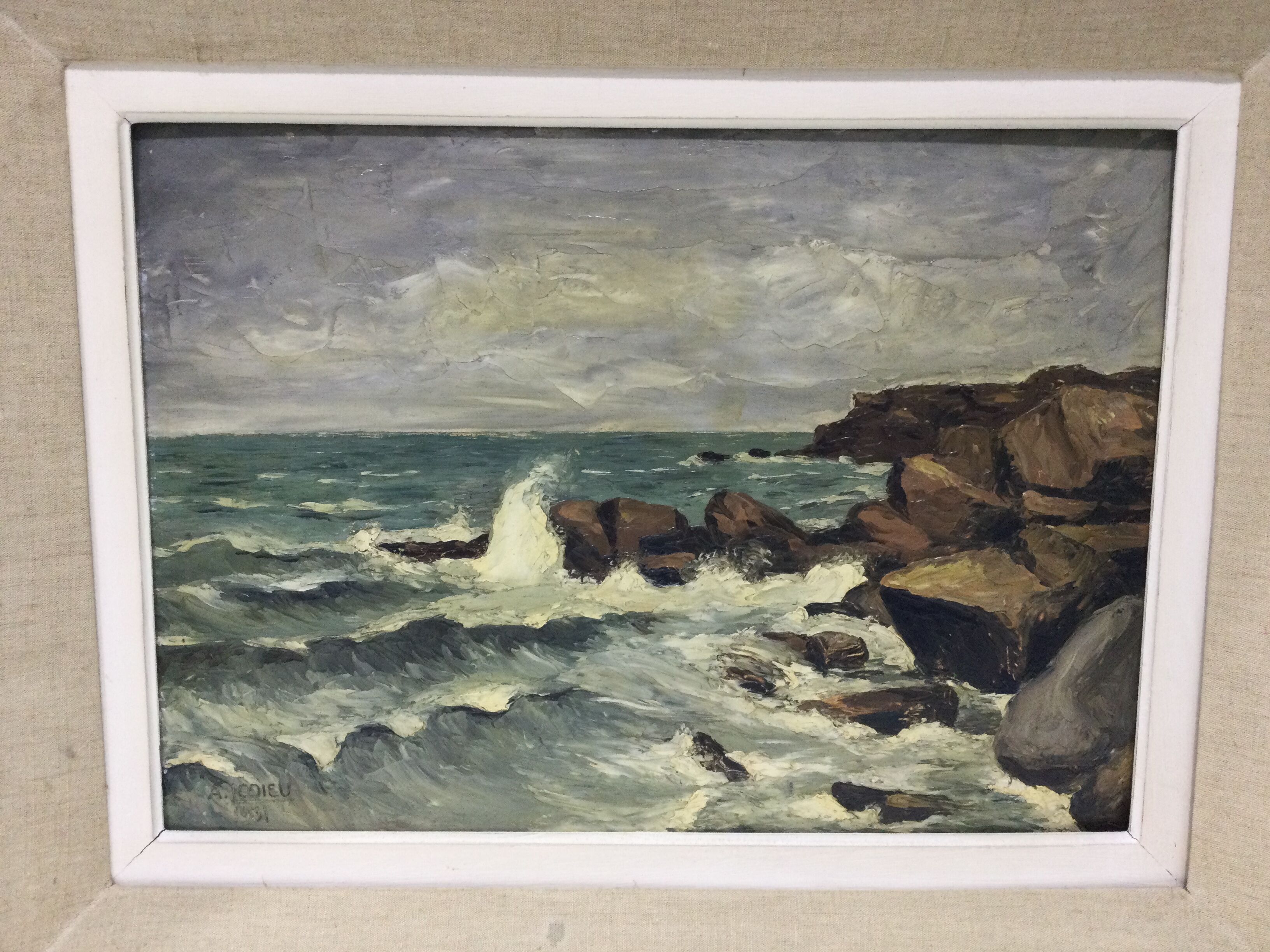 A. Ledieu - Oil "Seascape"