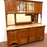 Showcase sideboard Louis XVI style solid wood XIX century