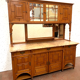 Buffet vitrine de style Louis XVI en bois massif XIX siècle