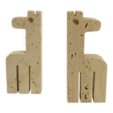 Travertine giraffes by Enzo Mari for Fratelli Mannelli, 70s