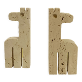 Travertine giraffes by Enzo Mari for Fratelli Mannelli, 70s
