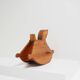 1970s Rocking Horse in Solid Pine Wood, Children’s Toy
