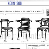 J&J KOHN Bistro Style Office Chair Circa 1910