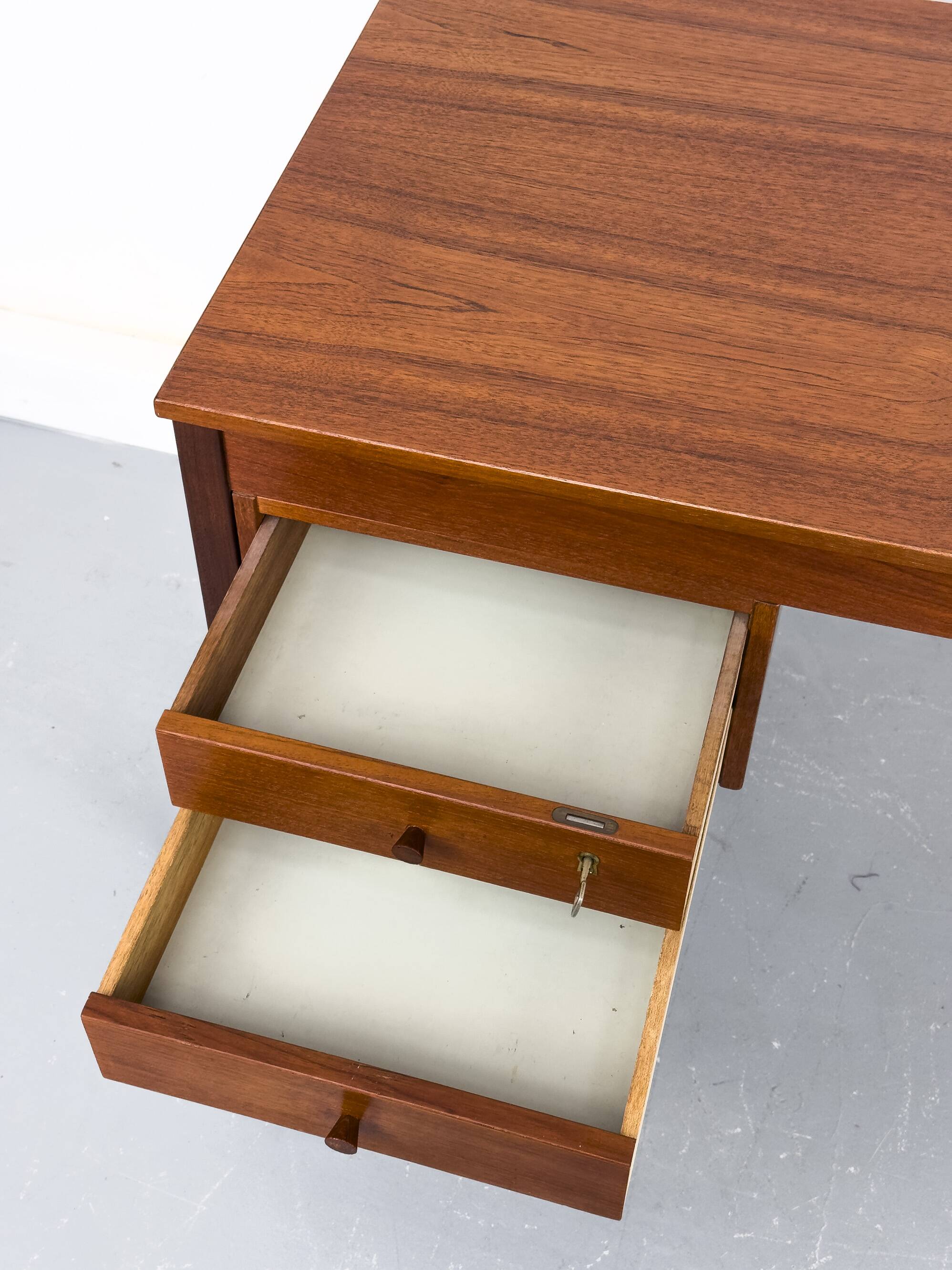 Teak desk with two drawers from Domino Møbler, 1960s