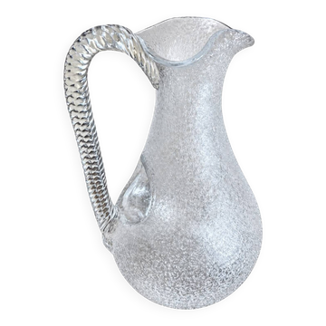 Pichet à glace en cristal givré Baccarat.