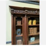 Antique Neo-Renaissance bookcase, display cabinet, walnut