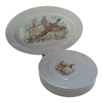 6 assiettes plates et un plat Limoges