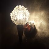 Vintage teak wall lamp from the 60s with chrome