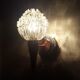 Vintage teak wall lamp from the 60s with chrome
