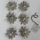Set of 6 vintage silver-plated knife rests • Daisy flowers