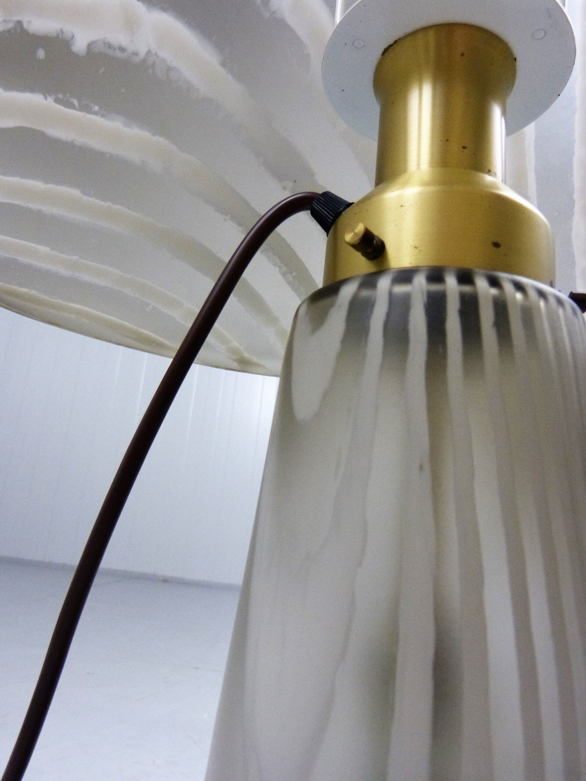 Peill & Putzler glass mushroom table lamp, Germany