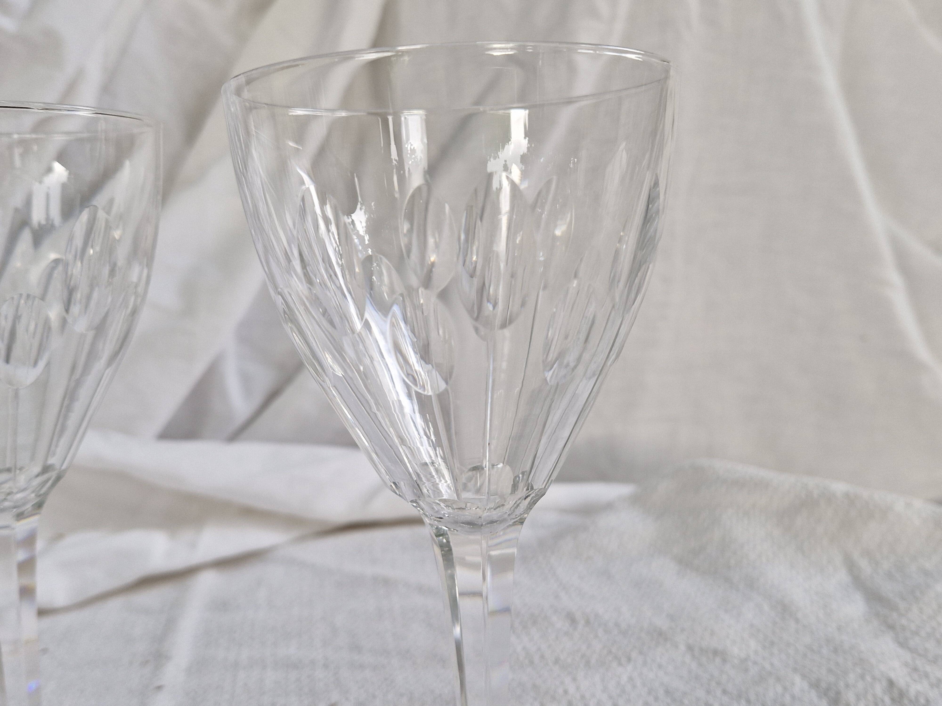 4 Verres à eau anciens - cristal Val Saint Lambert modèle Nestor taille Ham