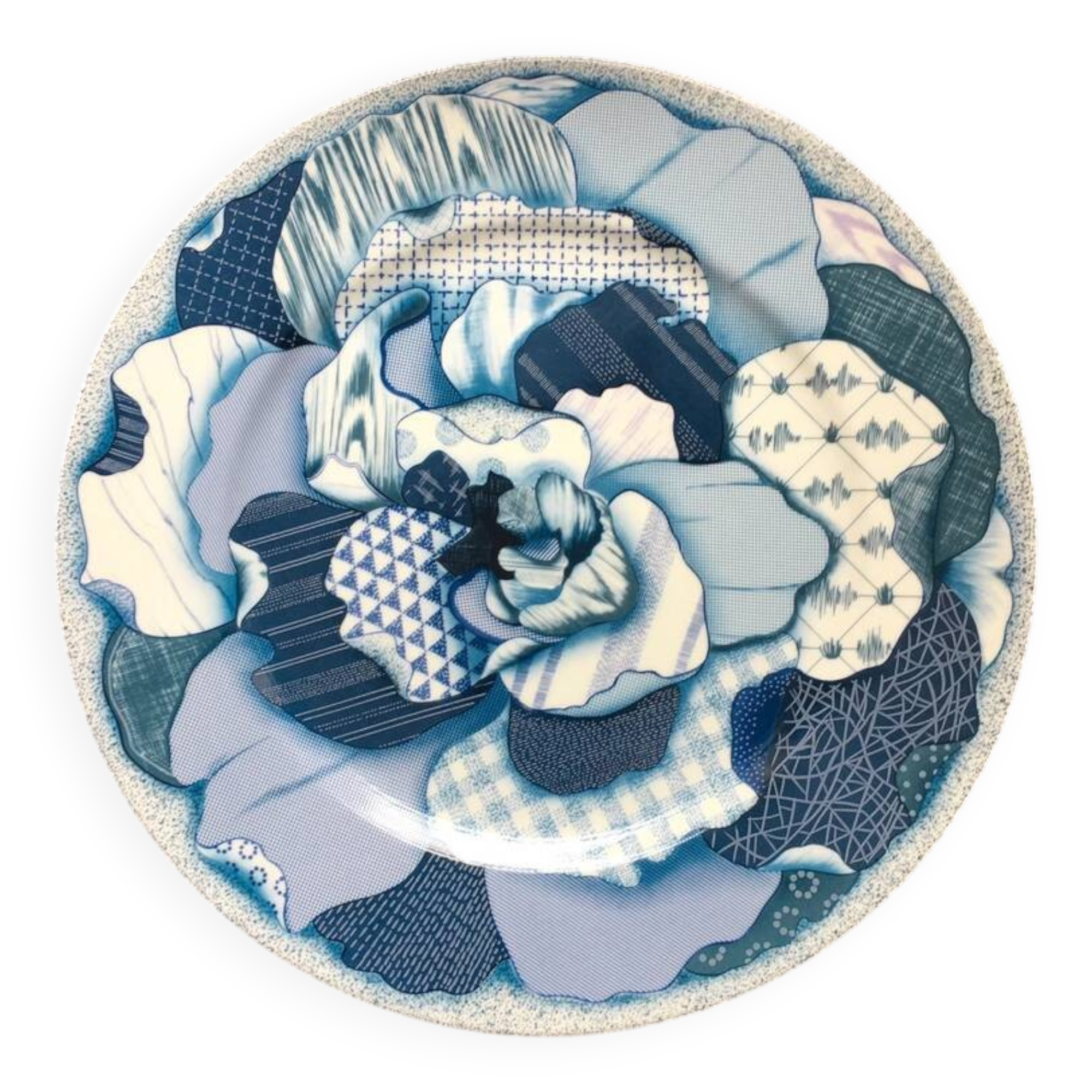 Assiette Présentation 31cm Taitu Milano Bluebianco 1987 Vintage