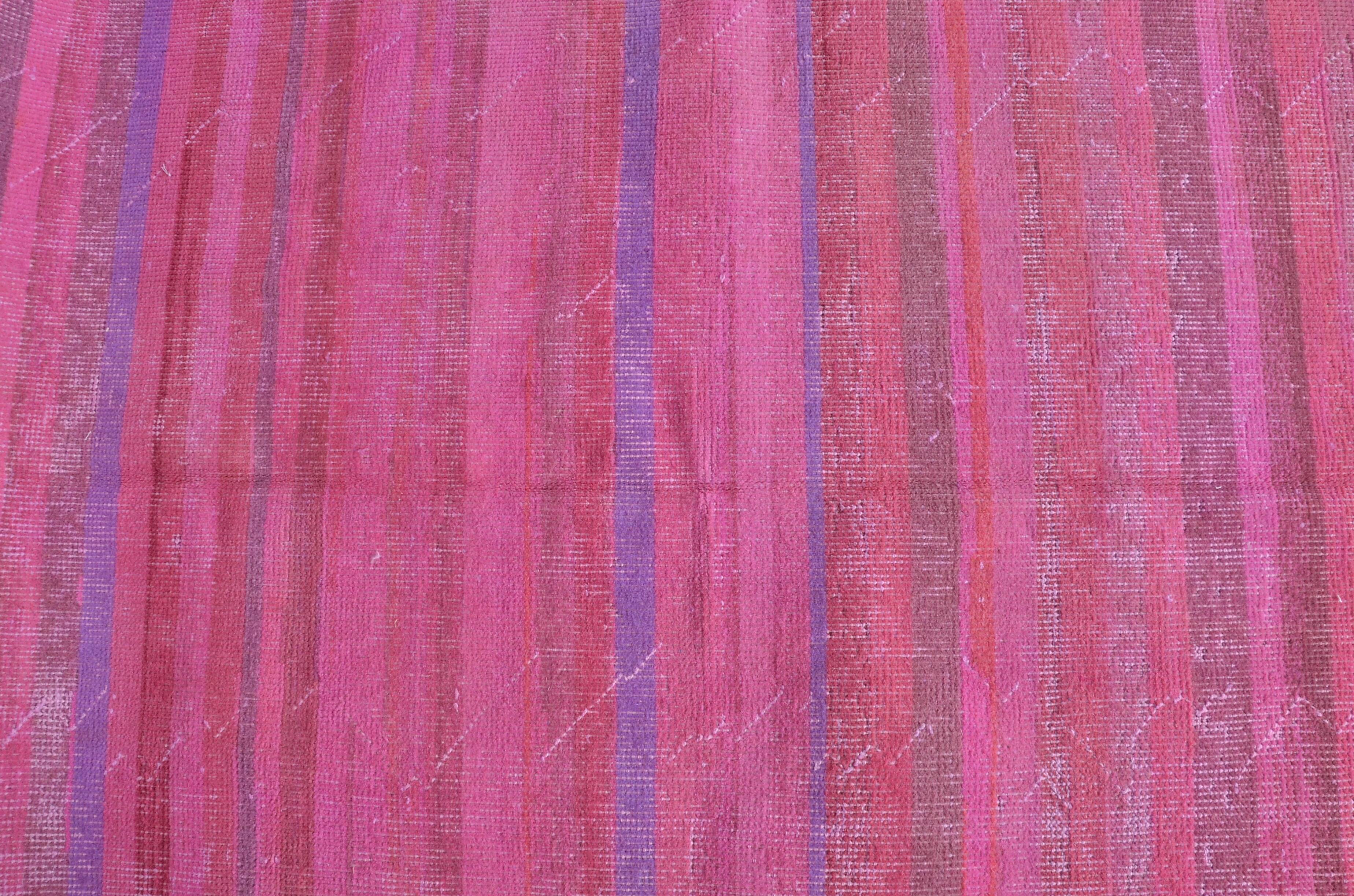 Stripe Neutral Vintage Wool Rug sku2351