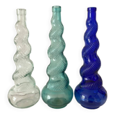 Bouteilles italiennes Empoli torsadées vintage