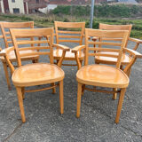Set of 5 bistro armchairs