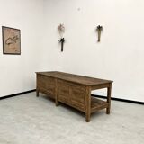 Comptoir ancien, table drapière des années 50