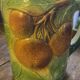 Magnificent rare Pichet Broc Saint Amand 1900 Orange Barbotine