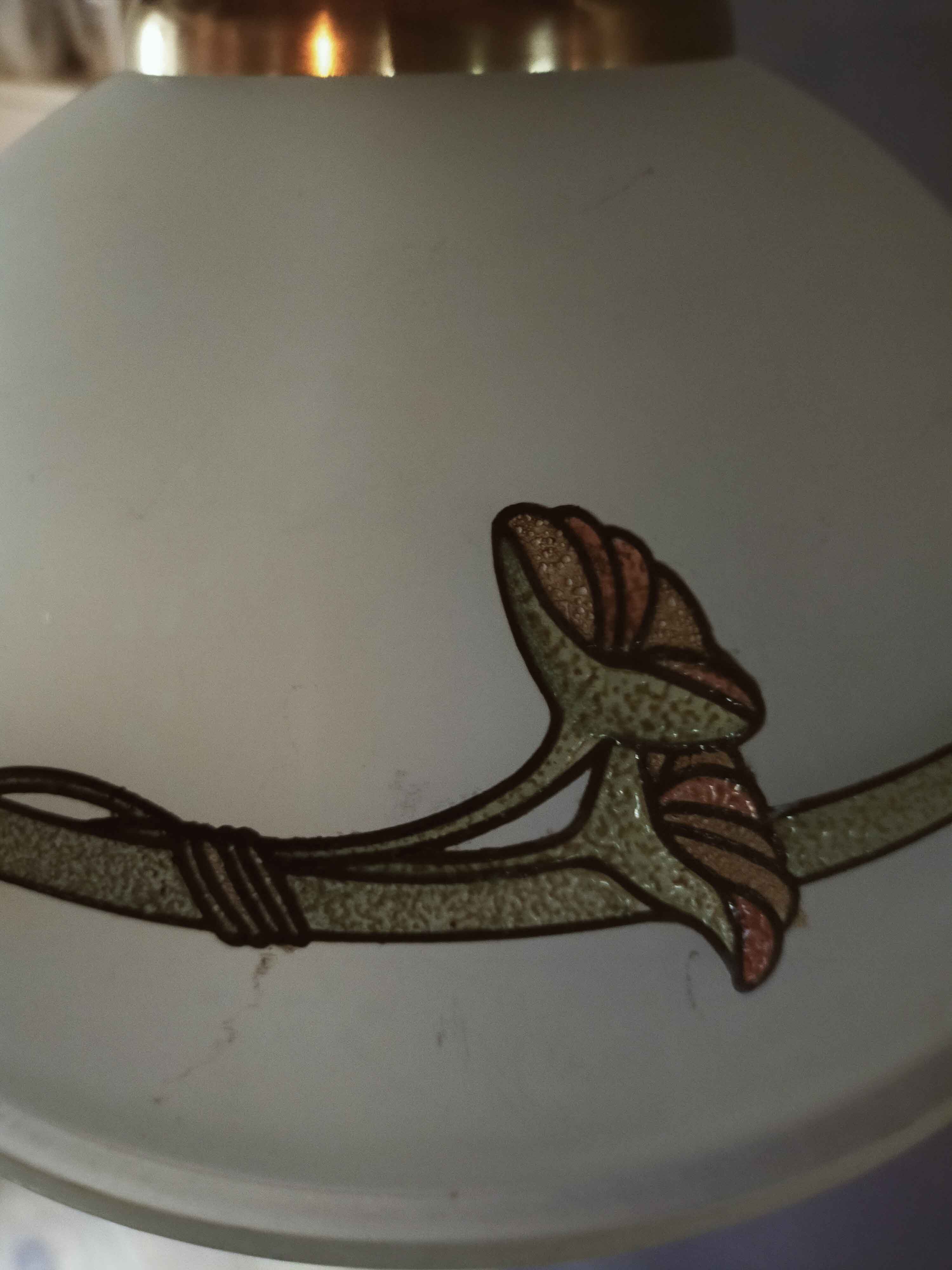 Art nouveau opaline pendant lamp