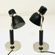 Black and classic pair of metal table lamps 1940s- Sweden