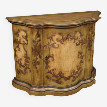 Large Venetian lacquered and painted sideboard from 20th century