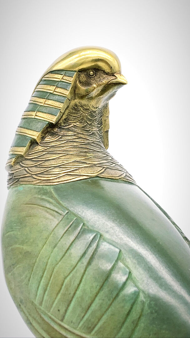 Bronze peacock Alexander Kelety